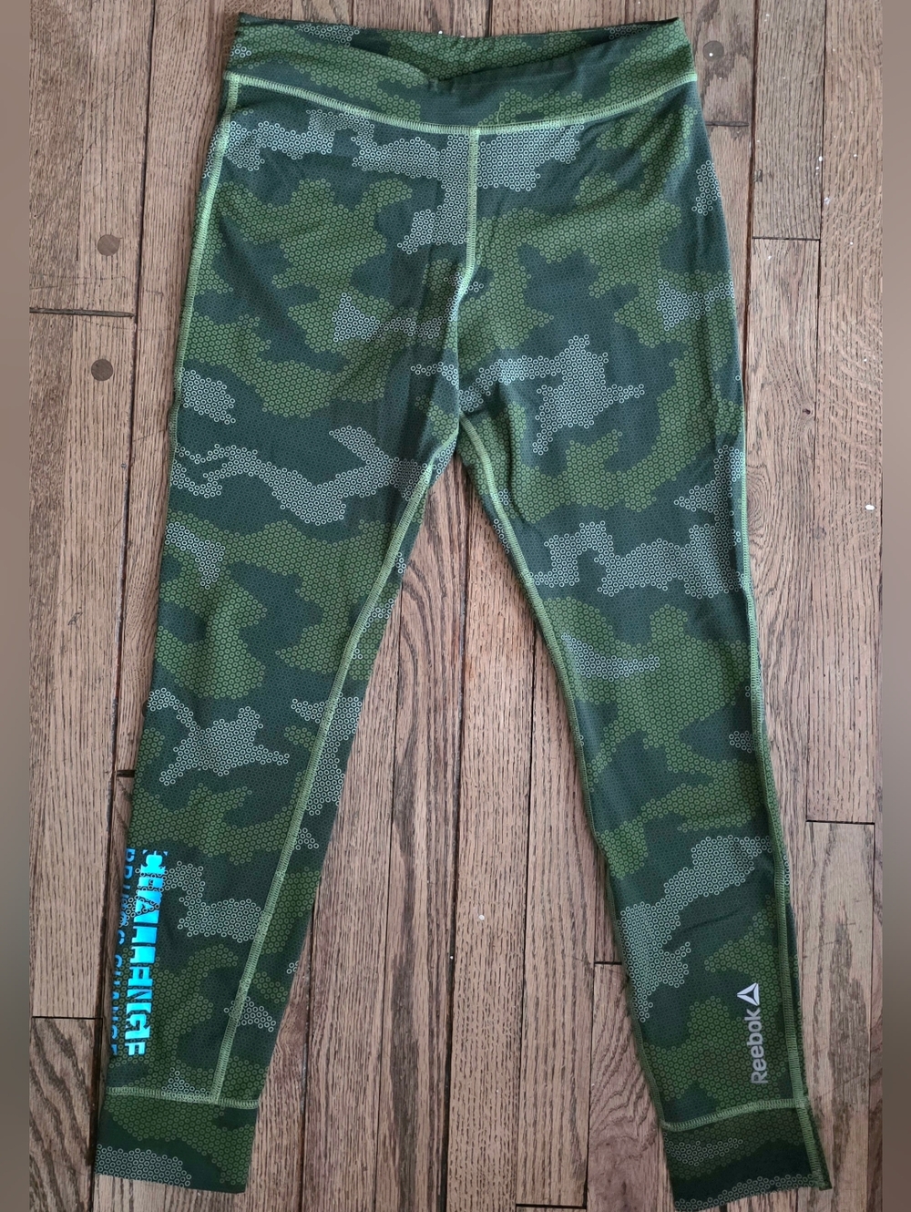 Reebok Green Camo Leggings Size S